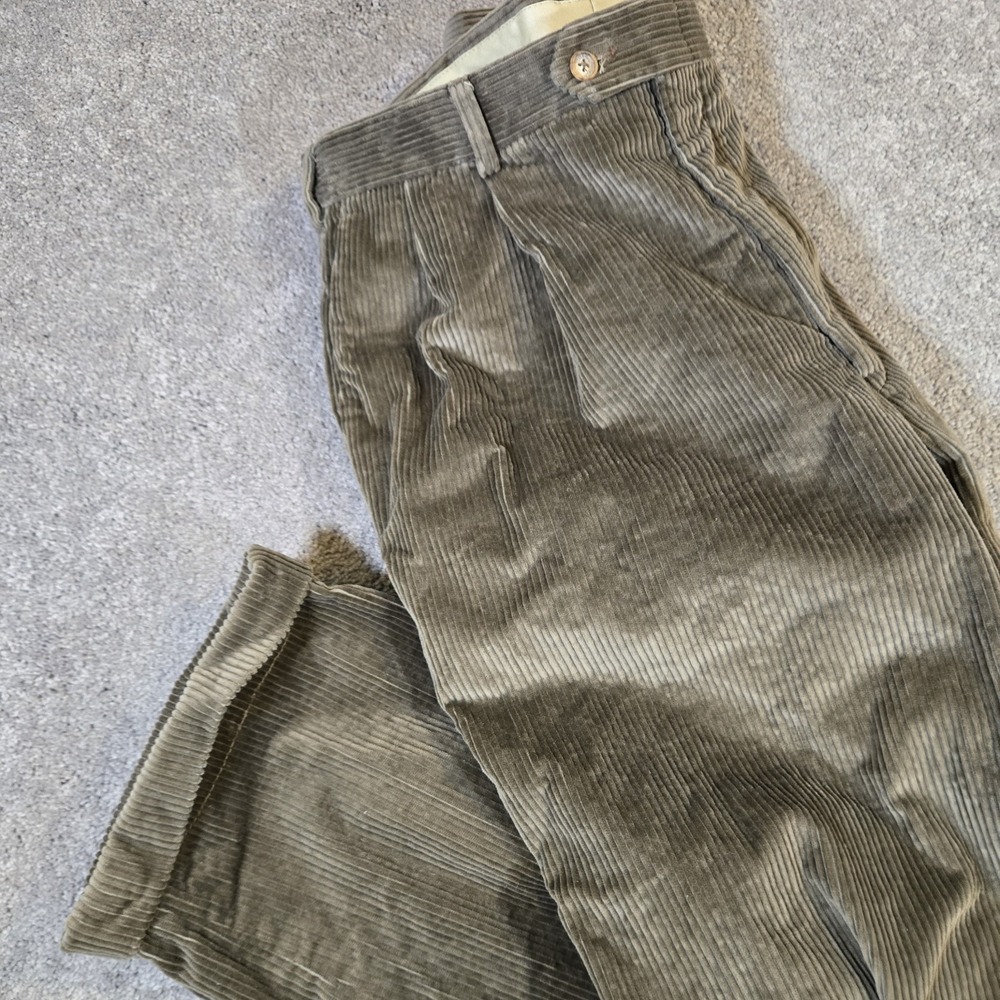 Austin Reed Corduroy Trousers Size 32  X 29 Brown‎ Needle Cord